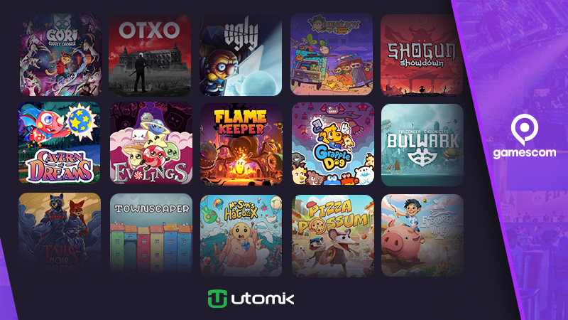 Gori, Turnip Boy and 13 more playable at GamesCom - Soon on Utomik!