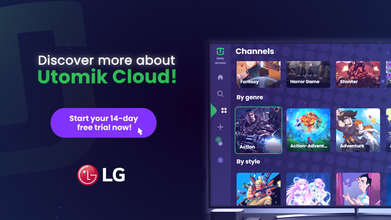 Utomik Cloud now available on the LG Gaming Shelf